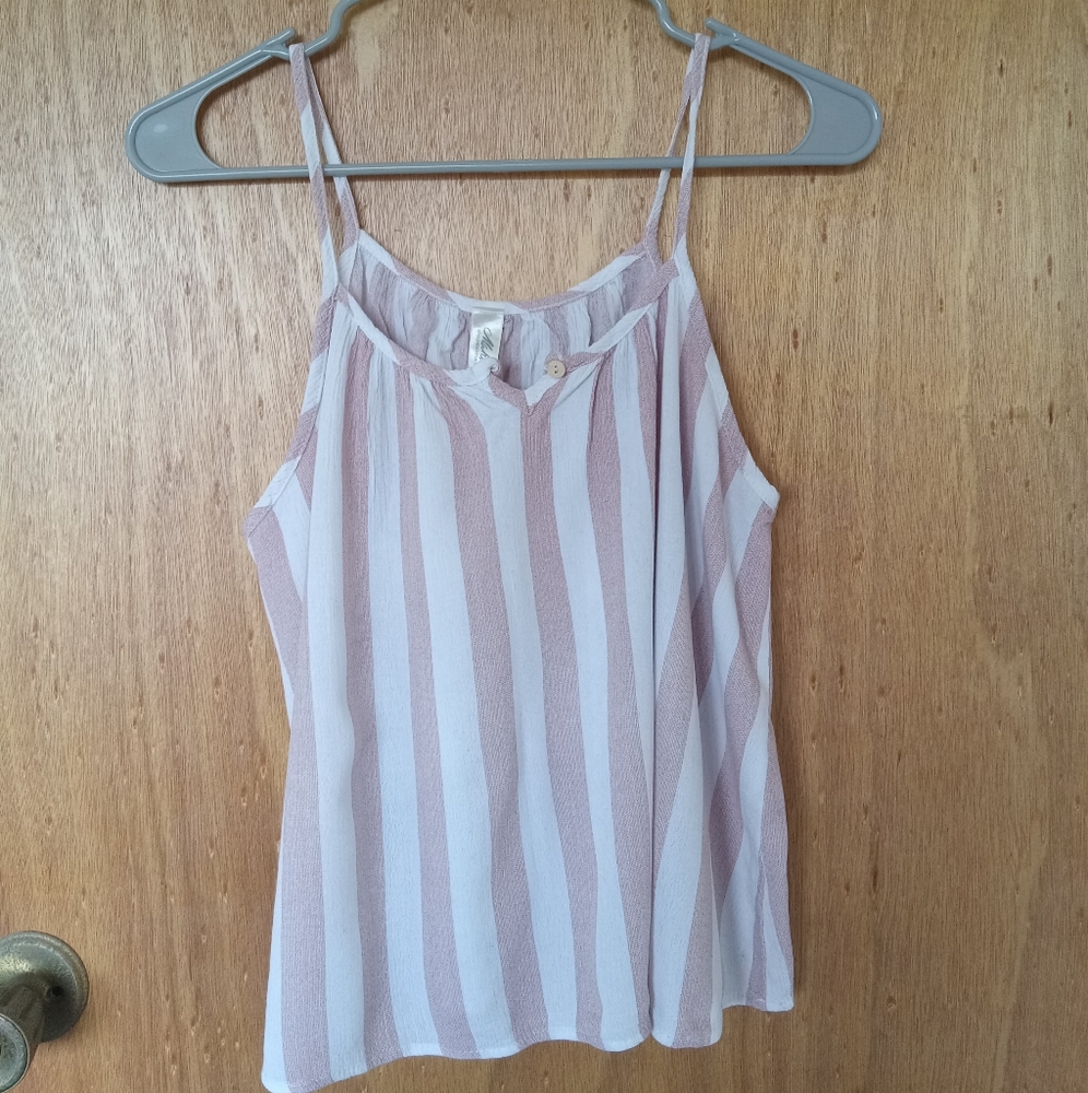Mahina pink and white stripped tank